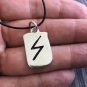 925 Sterling Silver Viking Runic Sowulo Futhark Letter Antique Finish Pendant