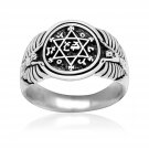 925 Sterling Silver King Solomon Seal of Solomon Star of David Judaica Ring