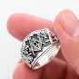 925 Sterling Silver Master Blue Lodge Mason Masonic Cigar Band Style Ring