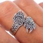 925 Sterling Silver Viking Wolf Fenrir Paw Claw Slavic Celtic Triquetra Knot Ring