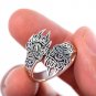 925 Sterling Silver Viking Wolf Fenrir Paw Claw Slavic Celtic Triquetra Knot Ring