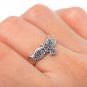 925 Sterling Silver Viking Raven Celtic Knotwork Pagan Unisex Ring