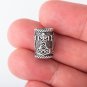 925 Sterling Silver Viking Thor Hammer Mjolnir Odin Beard Hair Bead Dreadlocks