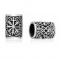 925 Sterling Silver Vegvisir Viking Compass Beard Hair Bead Dreadlocks