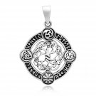 925 Sterling Silver Yggdrasil Tree of Life Pagan Norse Celtic Symbols Runes Pendant