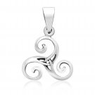 925 Sterling Silver Celtic Triskele Triskelion Knot Charm Pendant