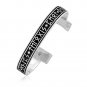 925 Sterling Silver Old Norse Runes Futhark Celtic Triquetra Knot Viking Bangle Bracelet