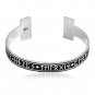 925 Sterling Silver Old Norse Runes Futhark Celtic Triquetra Knot Viking Bangle Bracelet