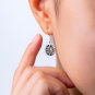 925 Sterling Silver King Solomon Seal of Solomon Star of David Judaica Earrings