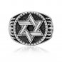 925 Sterling Silver Star of David Chai Menorah Judaica Solomon Hebrew Ring
