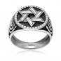 925 Sterling Silver Star of David Chai Menorah Judaica Solomon Hebrew Ring