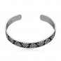 925 Sterling Silver Viking Valknut Knots Pagan Bangle Bracelet