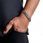 925 Sterling Silver Viking Valknut Knots Pagan Bangle Bracelet