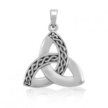 925 Sterling Silver Celtic Irish Infinity Knots Trinity Triquetra Knot Charm Pendant