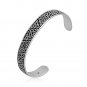925 Sterling Silver Celtic Triquetra Infinity Knots Pagan Bangle Bracelet