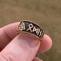 Handcrafted Bronze Viking Valknut Runes Norse Futhark Legendary Band Ring