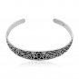 925 Sterling Silver Celtic Triquetra Infinity Knots Viking Jormungand Bangle Bracelet