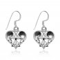925 Sterling Silver Viking Pair of Wolves Fenrir Triquetra Wolf Pagan Jewelry Earrings Set