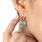 925 Sterling Silver Viking Pair of Wolves Fenrir Triquetra Wolf Pagan Jewelry Earrings Set