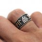 Handcrafted Bronze Viking Valknut Runes Norse Futhark Legendary Band Ring