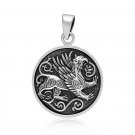 925 Sterling Silver Ancient Greek Mythology Legendary Griffin Lion Eagle Pendant