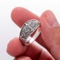925 Sterling Silver Viking Raven Heil Odin Old Norse Runes Futhark Script Band Ring