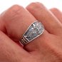 925 Sterling Silver Viking Raven Heil Odin Old Norse Runes Futhark Script Band Ring