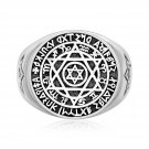 925 Sterling Silver Hexagram Six-Pointed Star of David Seal of Solomon Kabbalah Hebrew Ring
