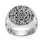 925 Sterling Silver Hexagram Six-Pointed Star of David Seal of Solomon Kabbalah Hebrew Ring