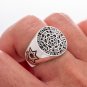 925 Sterling Silver Hexagram Six-Pointed Star of David Seal of Solomon Kabbalah Hebrew Ring