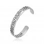 925 Sterling Silver Celtic Triquetra Knots Pagan Bangle Adjustable Handcrafted Bracelet