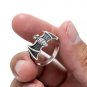 925 Sterling Silver Flying Bat Vampire Gothic Rock Biker Handcrafted Ring