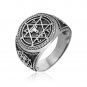 925 Sterling Silver Goetia Hexagram Seal of Solomon Star of David Hermetic Judaica Ring