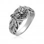 925 Sterling Silver Owl Bird Head Symbol Of Wisdom Biker Gothic Handcrafted Ring