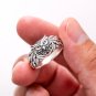 925 Sterling Silver Owl Bird Head Symbol Of Wisdom Biker Gothic Handcrafted Ring