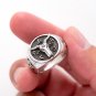 Sterling Silver Baphomet Pentagram Sabbatic Goat of Mendes Ram Satanic Occult Ring