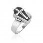 925 Sterling Silver Biker Poison Coffin Gothic Cross Locket Rock Punk Ring
