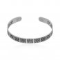 Celtic Knots Knotwork Square Design Sterling Silver 925 Pagan Adjustable Cuff Bangle Bracelet