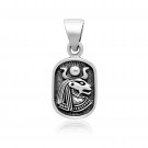 925 Sterling Silver Royal Wadjet Lion Goddess Sekhmet Egyptian Charm Pendant