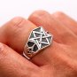 925 Sterling Silver Unicursal Hexagram Thelema Symbol Golden Dawn Magick Occult Ring