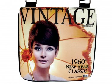 Audrey Hepburn Vintage Classic 1960's Messenger Bag Purse