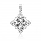 925 Sterling Silver Witch Witches Magical Knot Witchcraft Wiccan Pendant