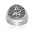 925 Sterling Silver Tetragrammaton Name of God YHVH Yahweh Hebrew Sacred Ring