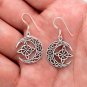 925 Sterling Silver Witch's Magical Knot Witchcraft Wiccan Crescent Moon Earrings
