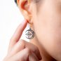925 Sterling Silver Witch's Magical Knot Witchcraft Wiccan Crescent Moon Earrings