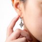 925 Sterling Silver Snake Cleopatra Serpent Kundalini Symbol Earrings