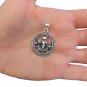 925 Sterling Silver Triple Moon Greek Goddess Hecate Wiccan Occult Pendant