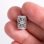 925 Sterling Silver Viking Valknut Helm of Awe Aegishjalmur Beard Hair Bead Dreadlocks