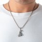 925 Sterling Silver Flying Witch on Crescent Moon Wiccan Pagan Witchcraft Pendant
