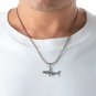 925 Sterling Silver Great White Shark Ocean Sea Animal Jaws Nautical Jewelry Pendant